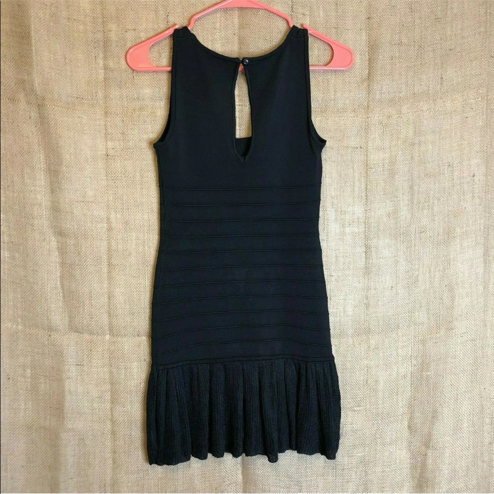 bebe Dress SZ S Ribbed Black Sleeveless Stretch - Picture 2 of 5